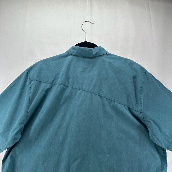 Volcom Shirt Mens Sz XL Classic Fit Button Down Short Sleeve Cotton Blend Blue - Picture 5 of 12